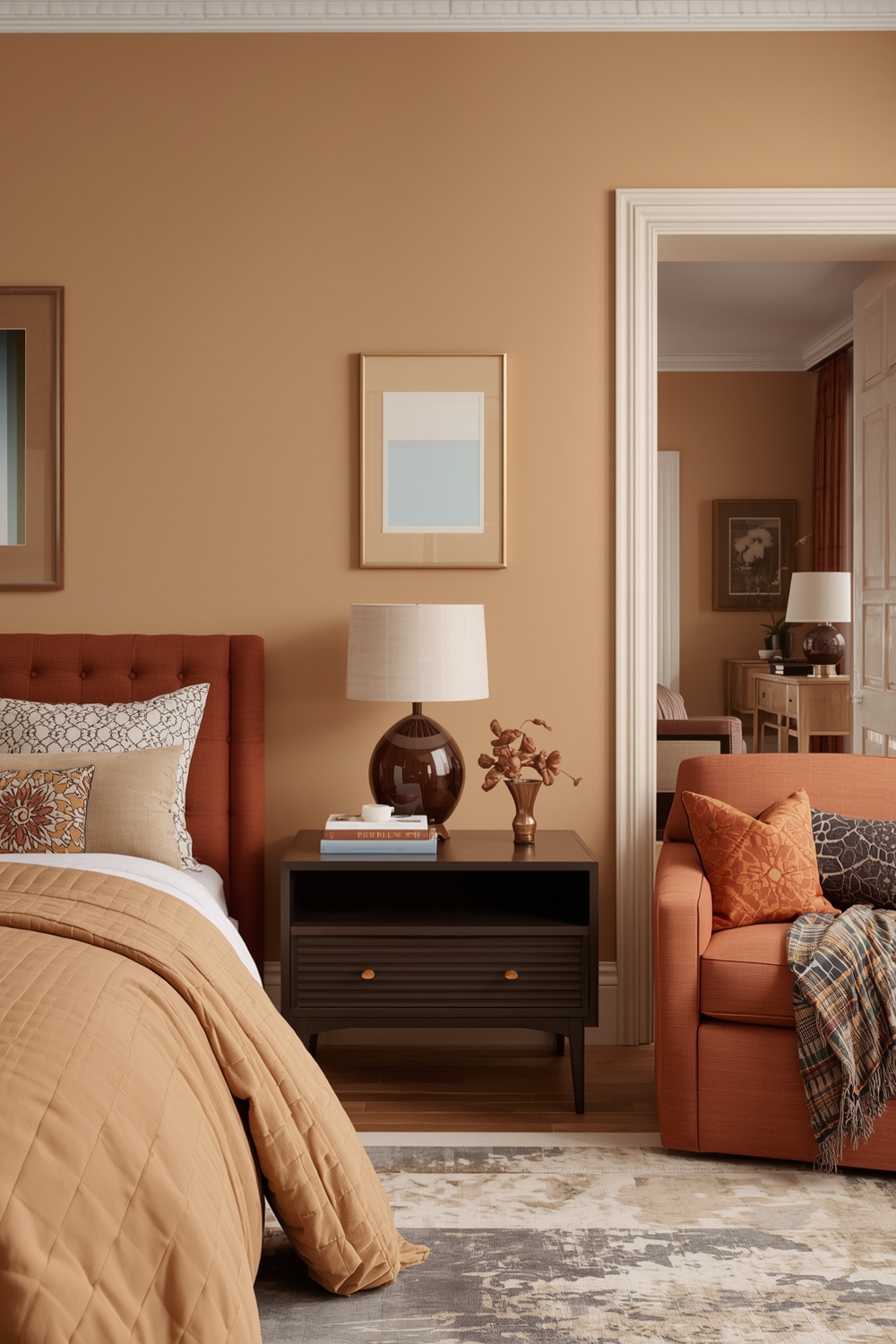 Bedroom and Living Room Color Harmony
