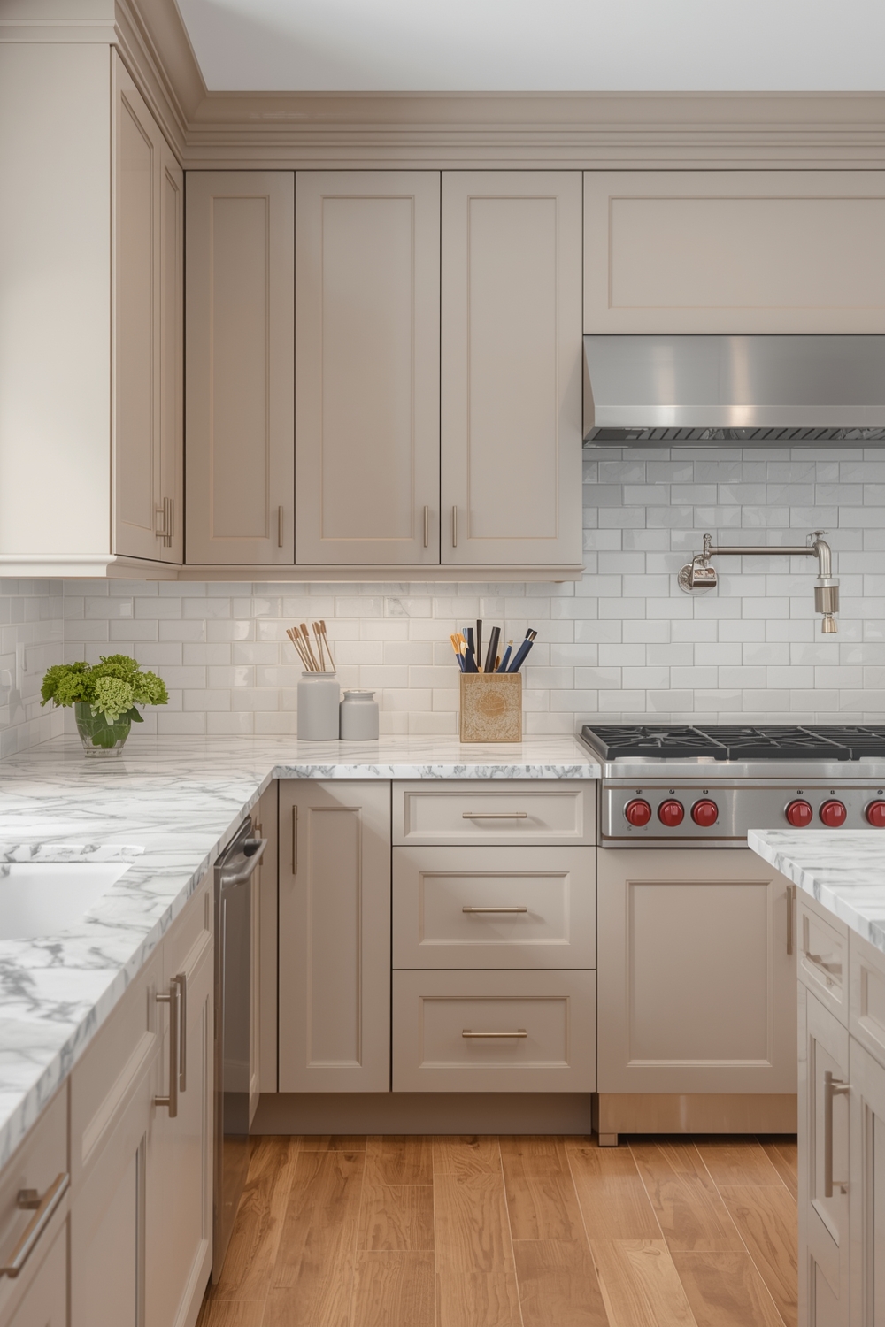 Beige Cabinets with Countertops