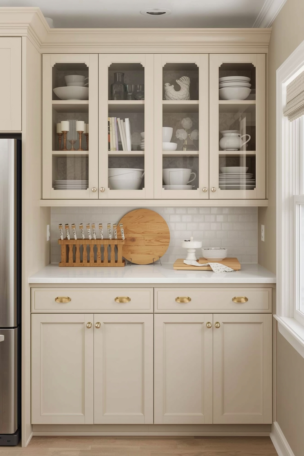 Beige Kitchen Cabinet Storage Ideas