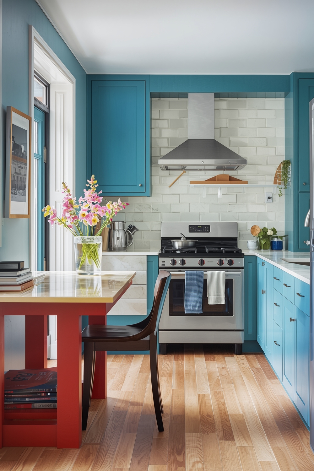 Bright Two-toned Kitchen Interiors