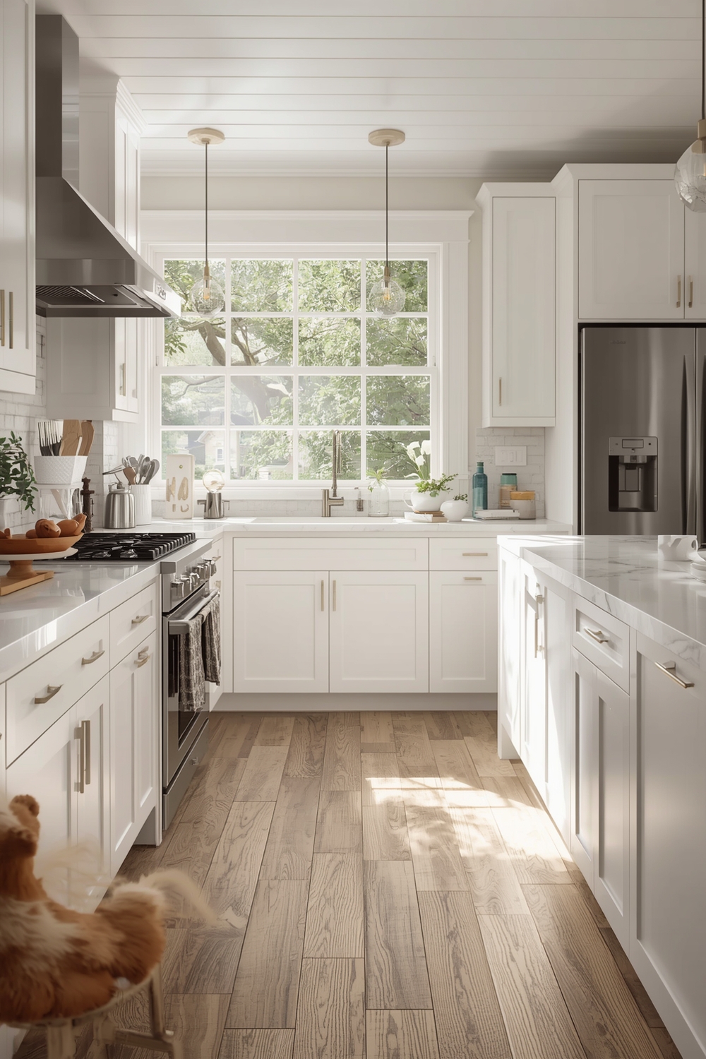 Bright White Oak Kitchen Interiors