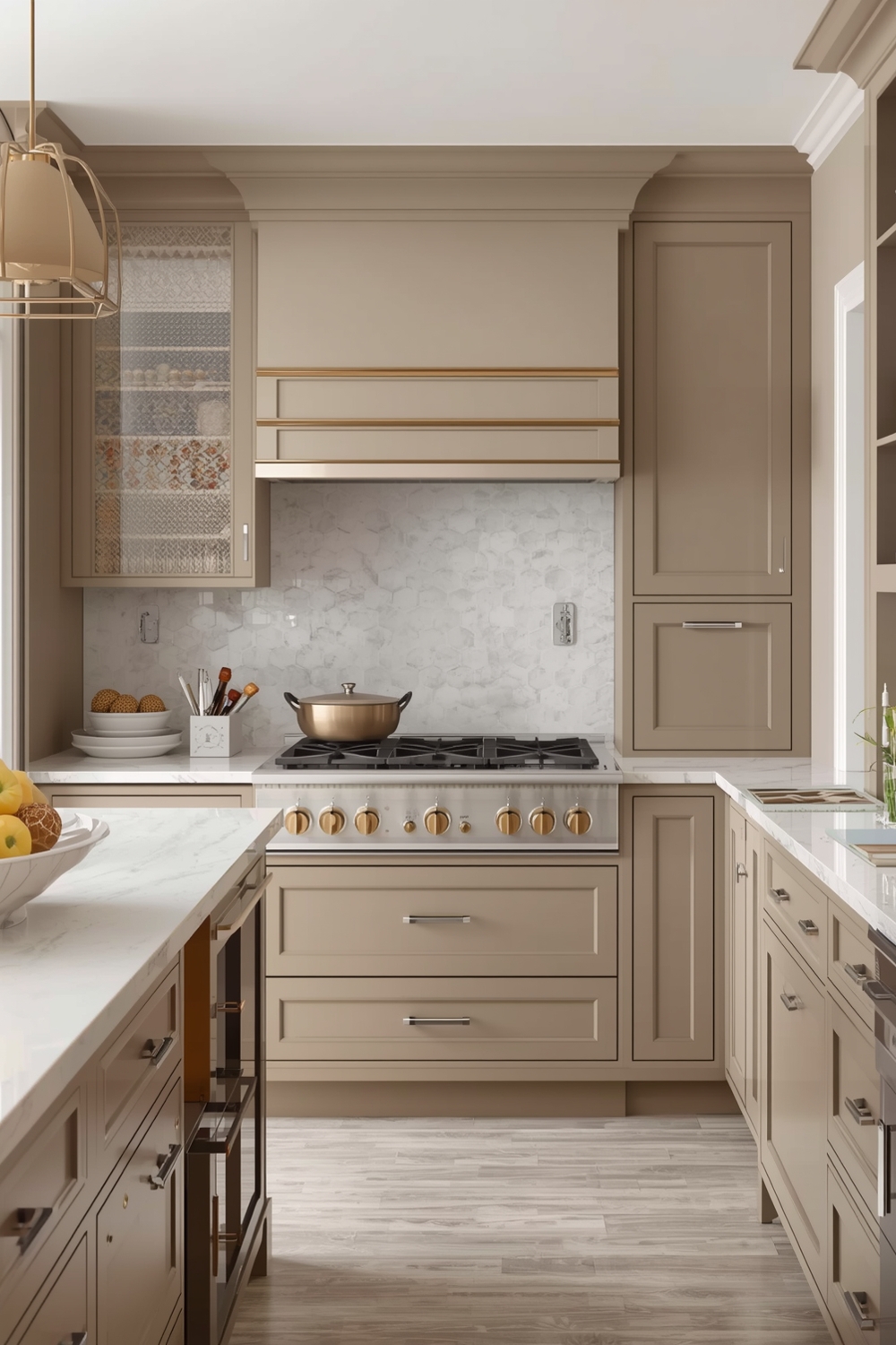 Chic Beige Kitchen Cabinets