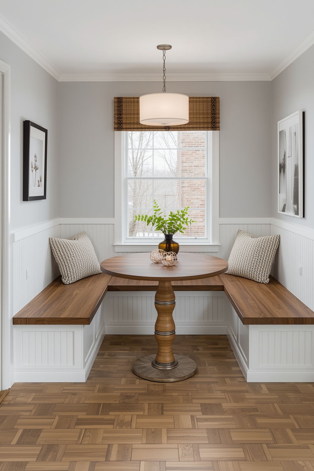 Cozy White Oak Breakfast Nook