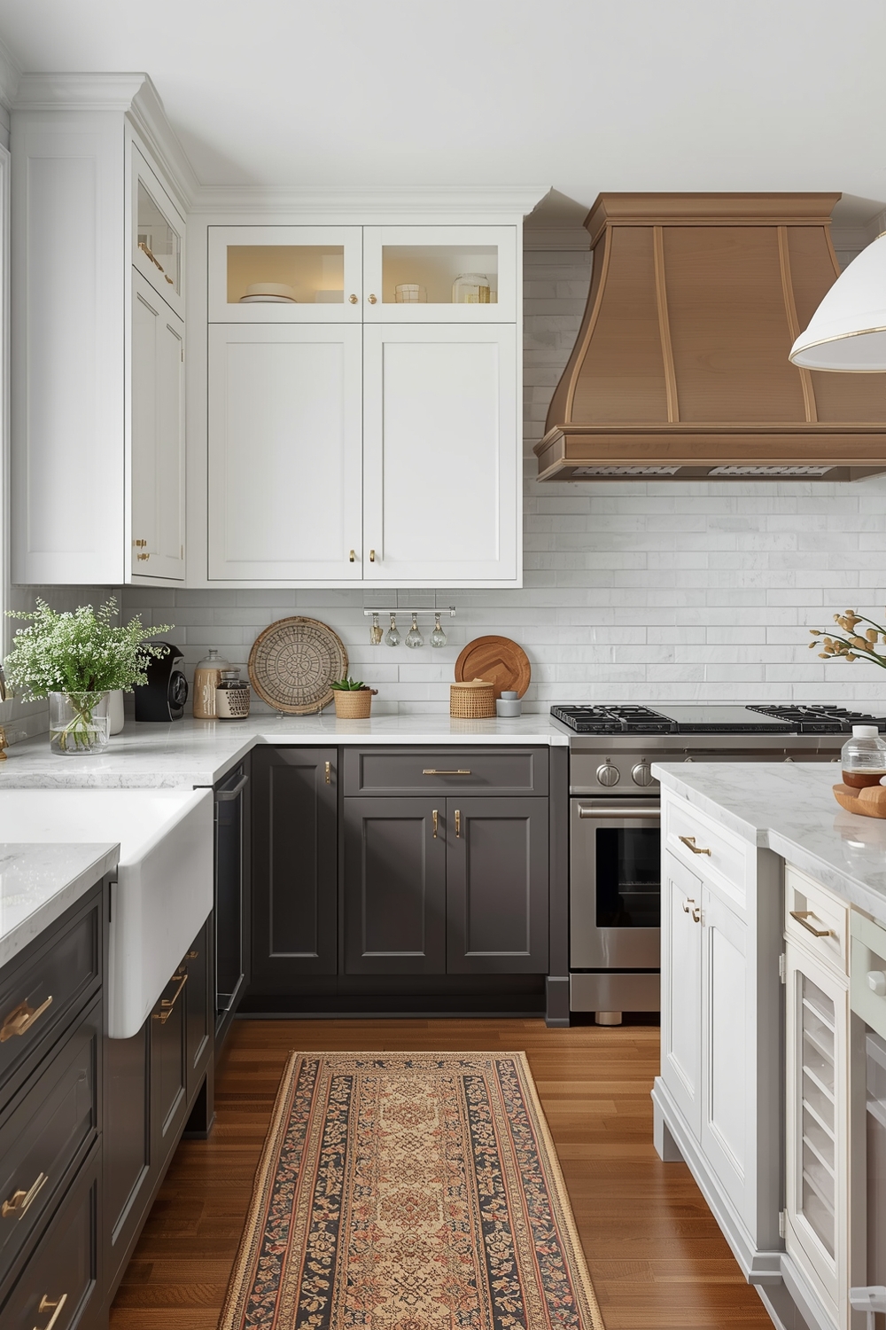 Elegant Two-toned Kitchen Cabinets