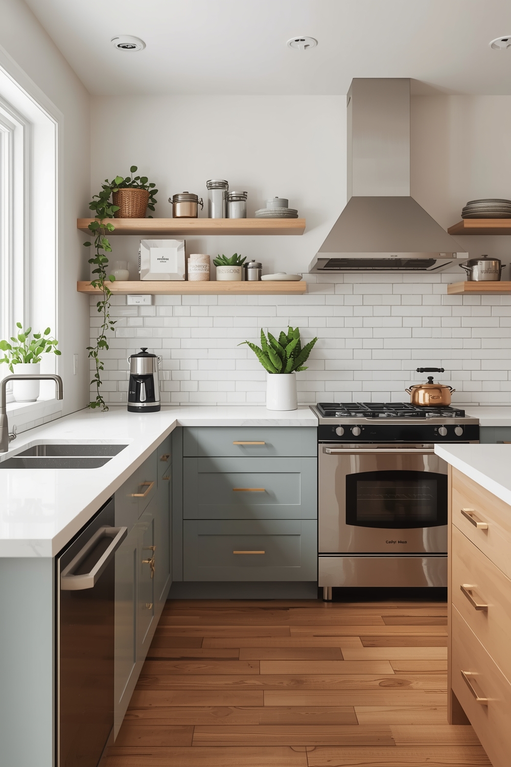 Functional Two-toned Kitchen Layout