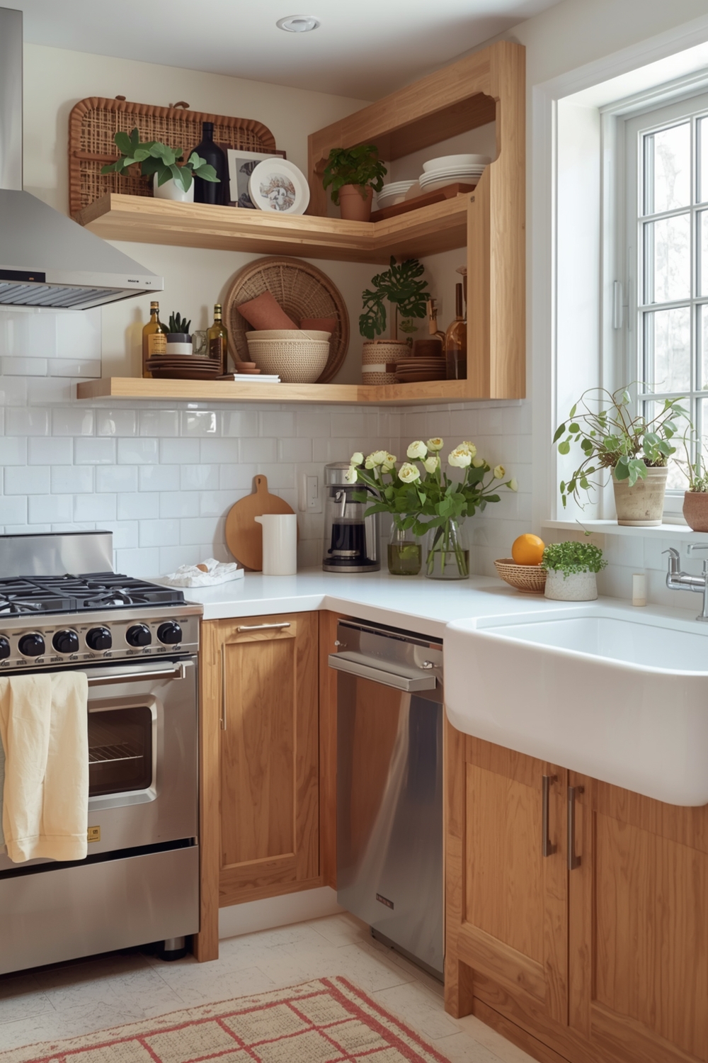 Functional White Oak Kitchen Zones