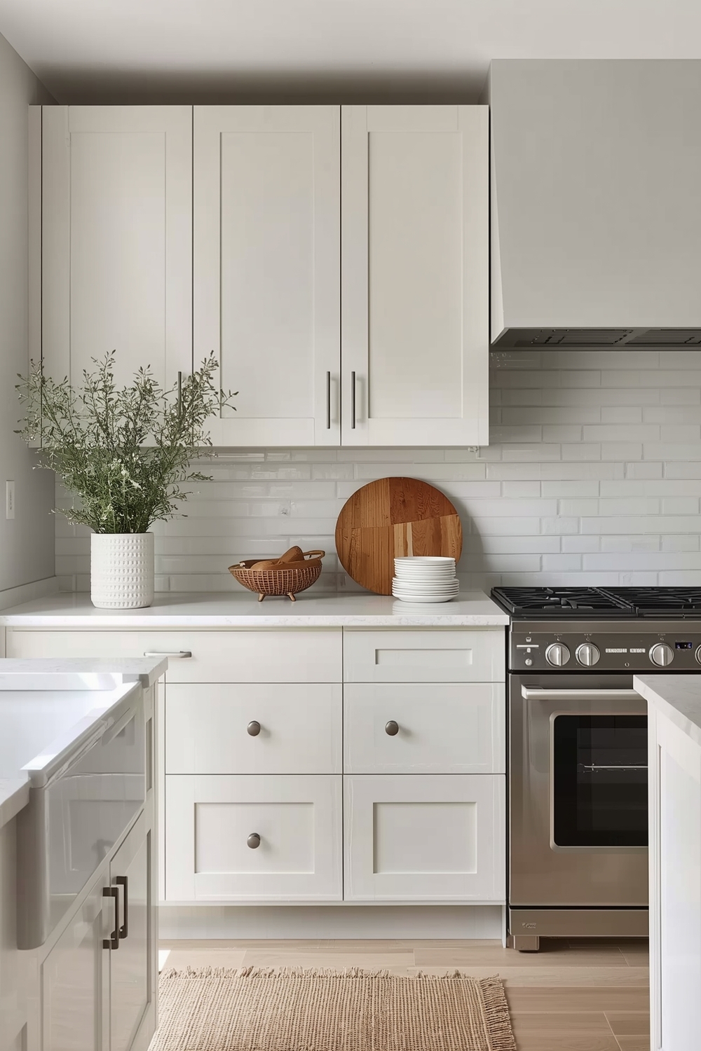 Minimalist Two-toned Kitchen Cabinets
