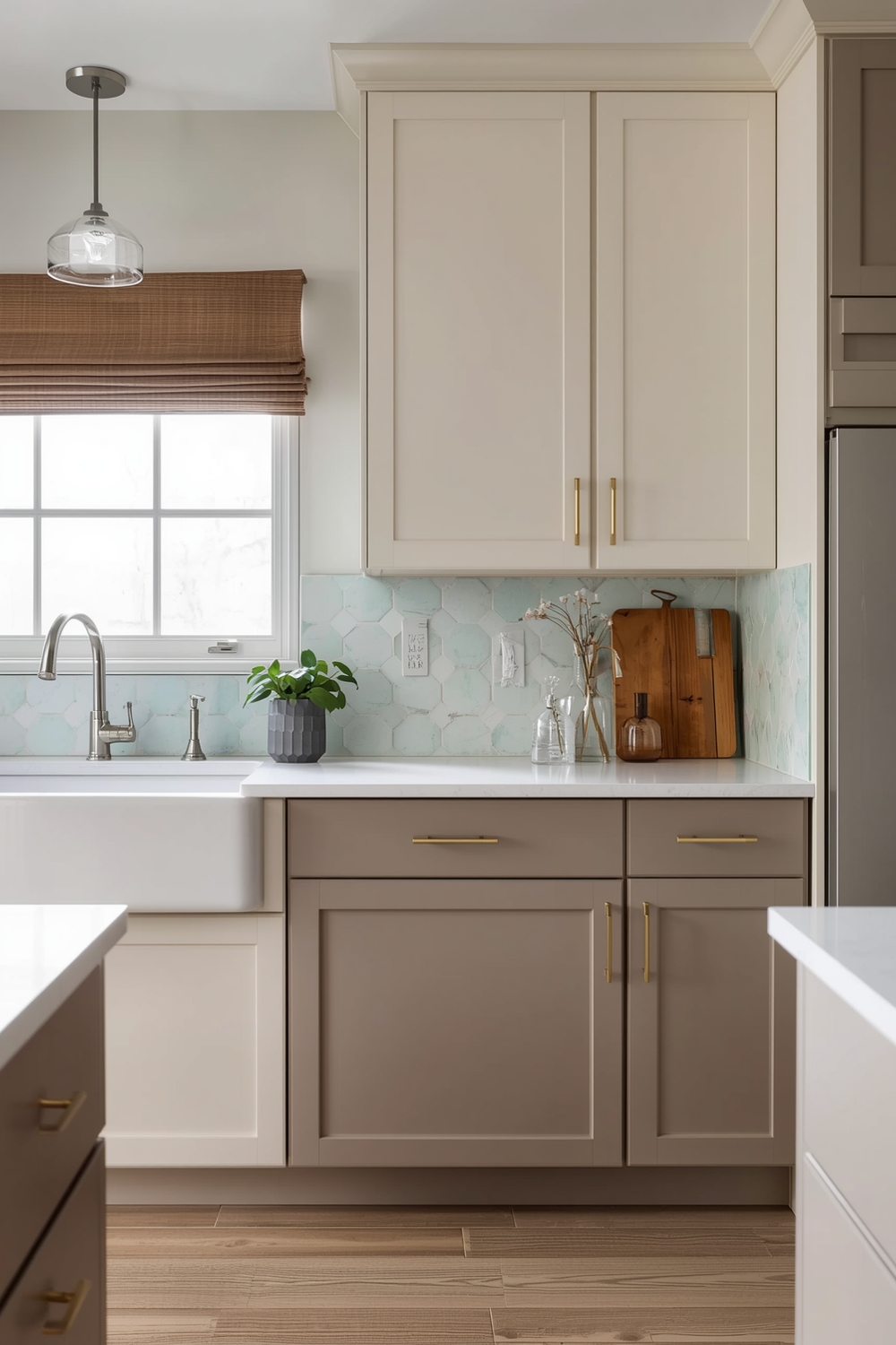 Minimalist Two-toned Kitchen Cabinets