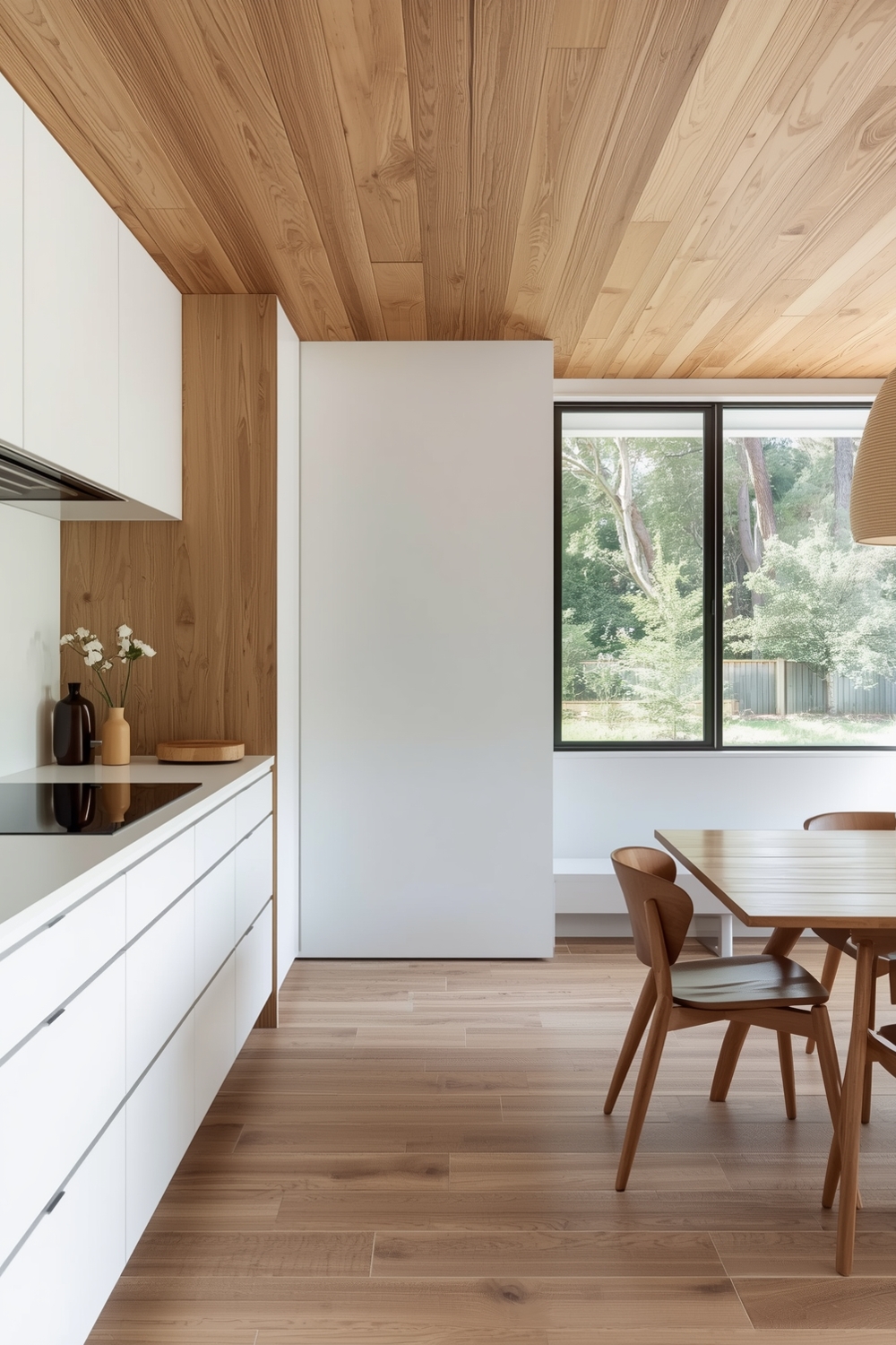 Minimalist White Oak Kitchen Interiors