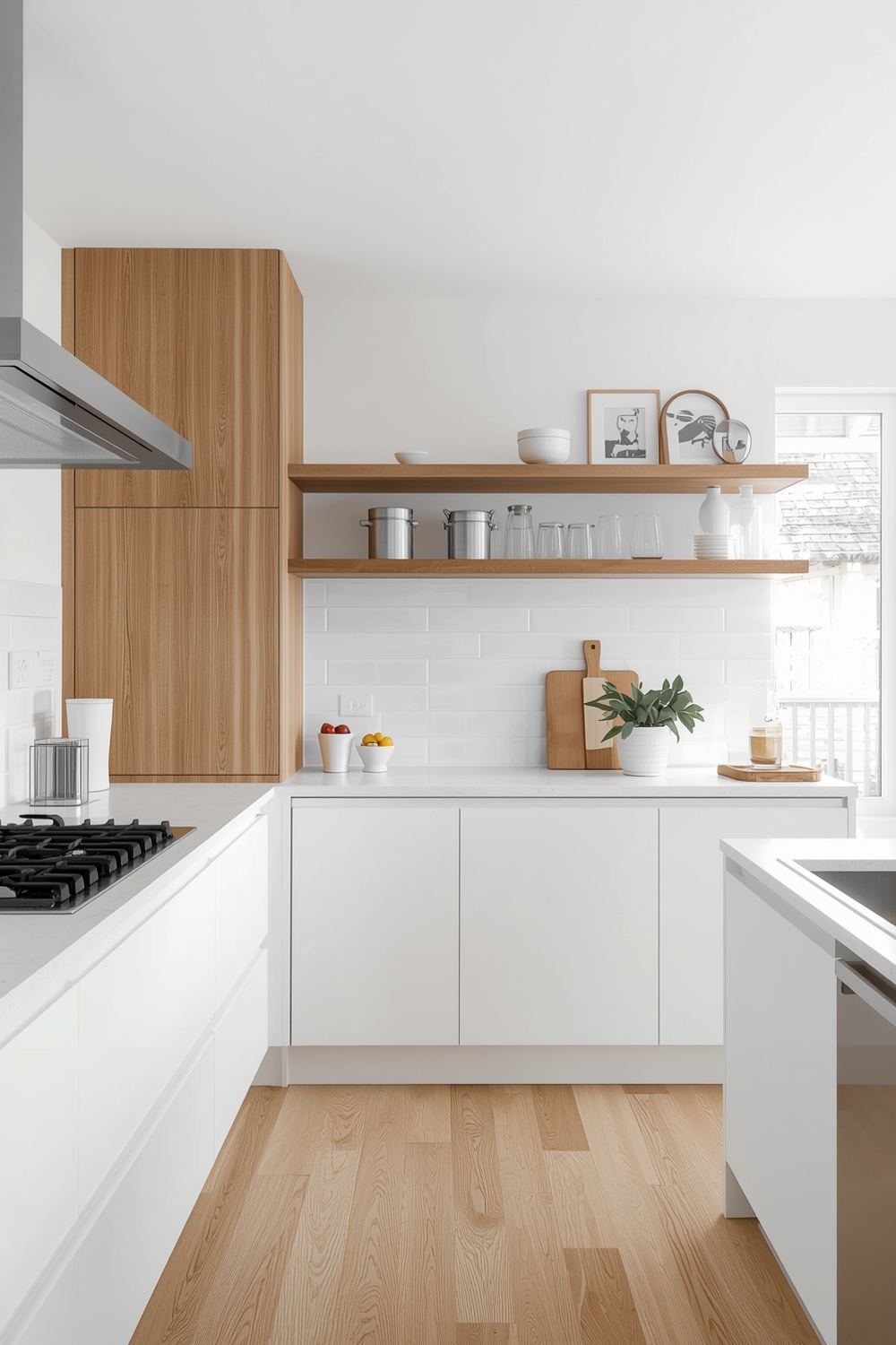 Minimalist White Oak Kitchen
