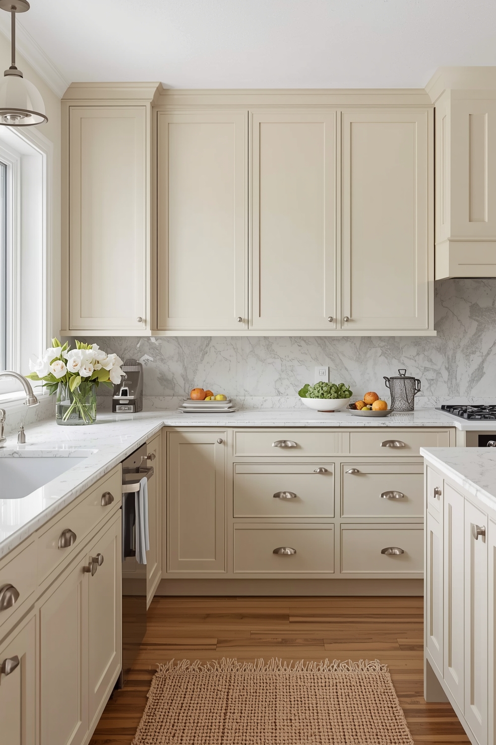 Soft Beige Kitchen Cabinet Designs