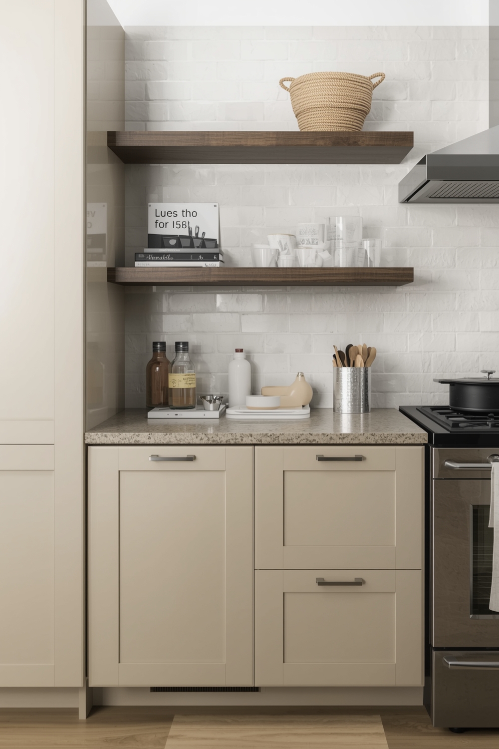 Stylish Beige Kitchen Cabinets