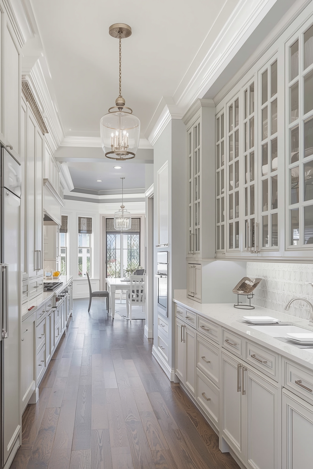 Two-toned Cabinets for Large Kitchens