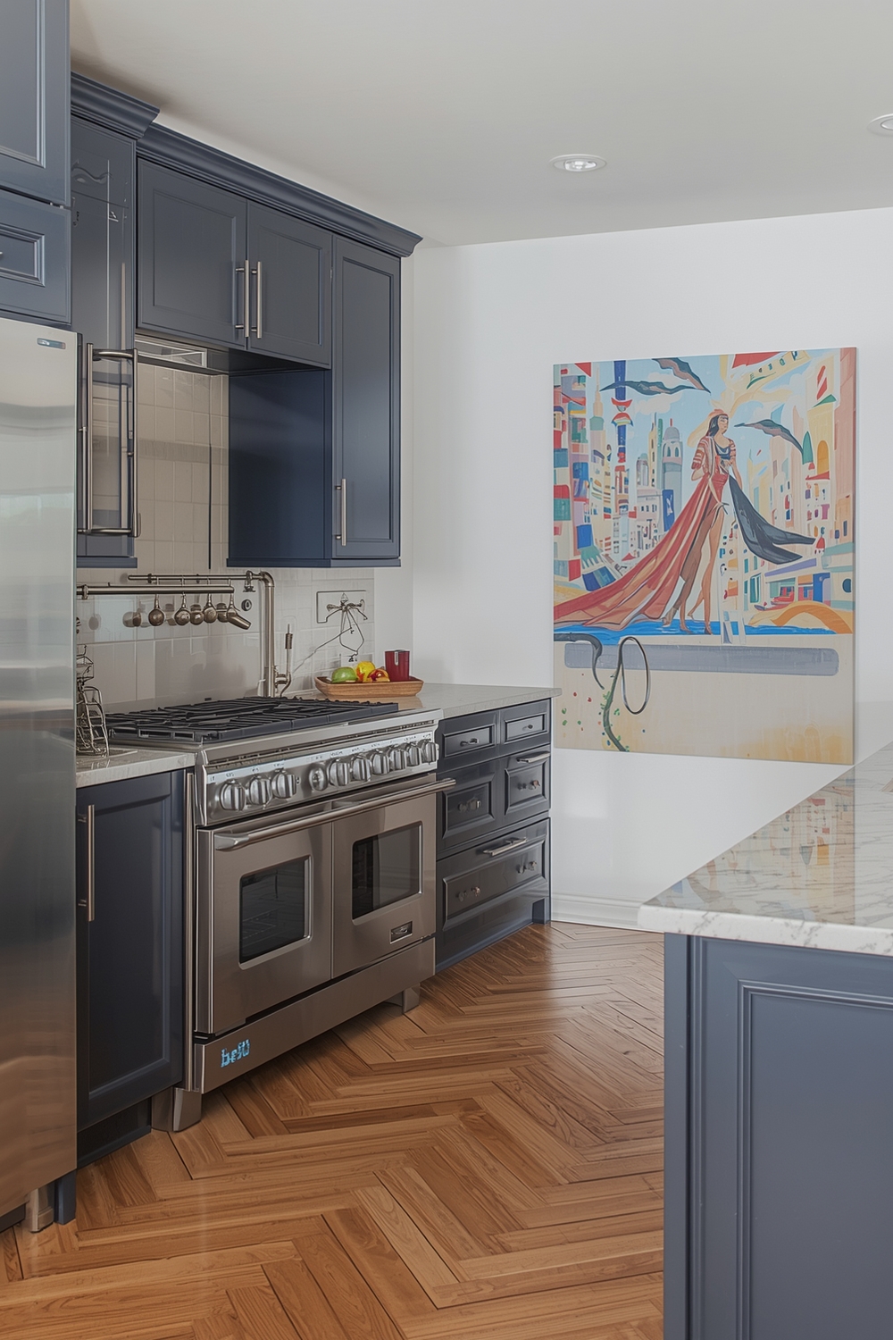 Two-toned Cabinets for Large Kitchens