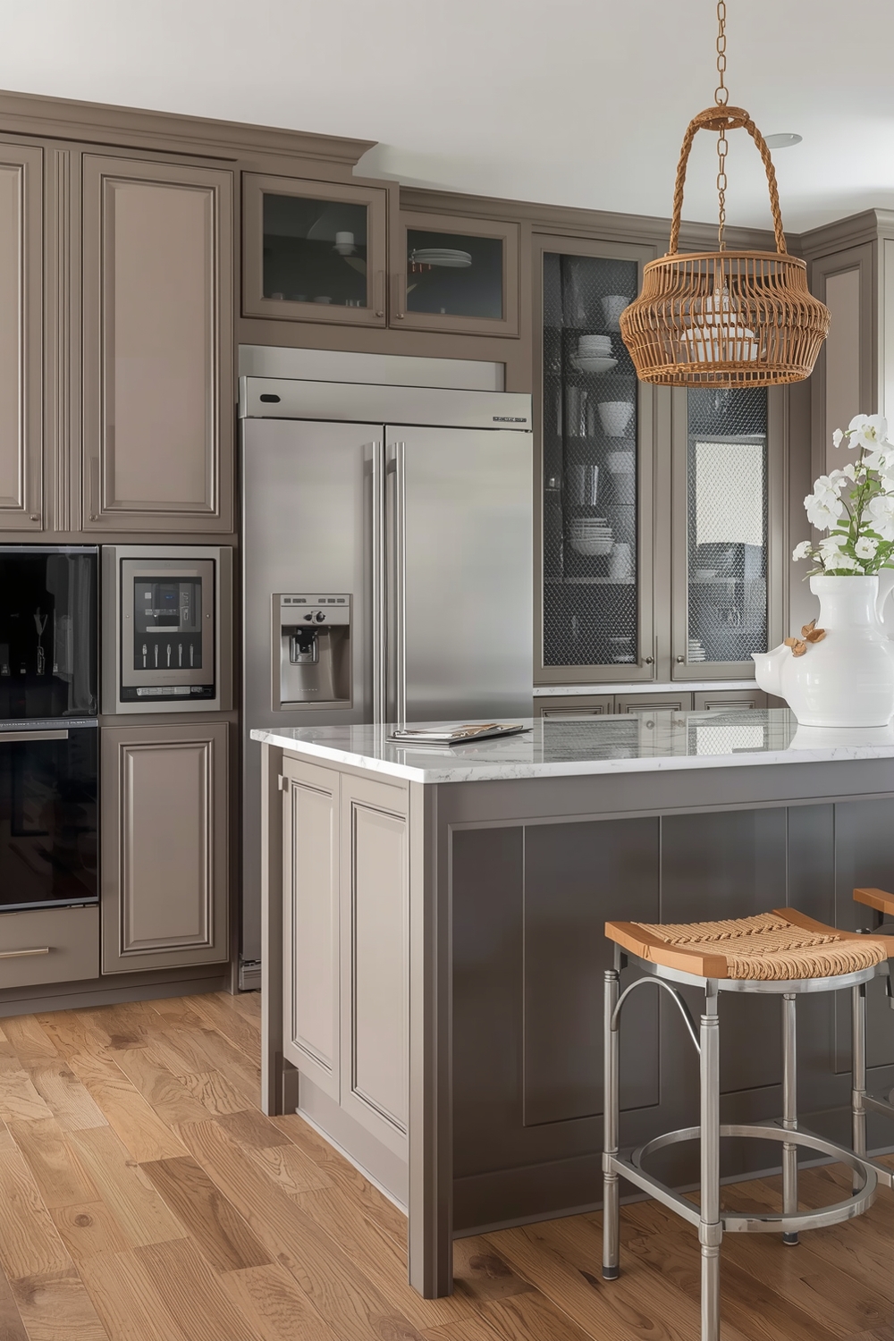 Two-toned Cabinets with Island