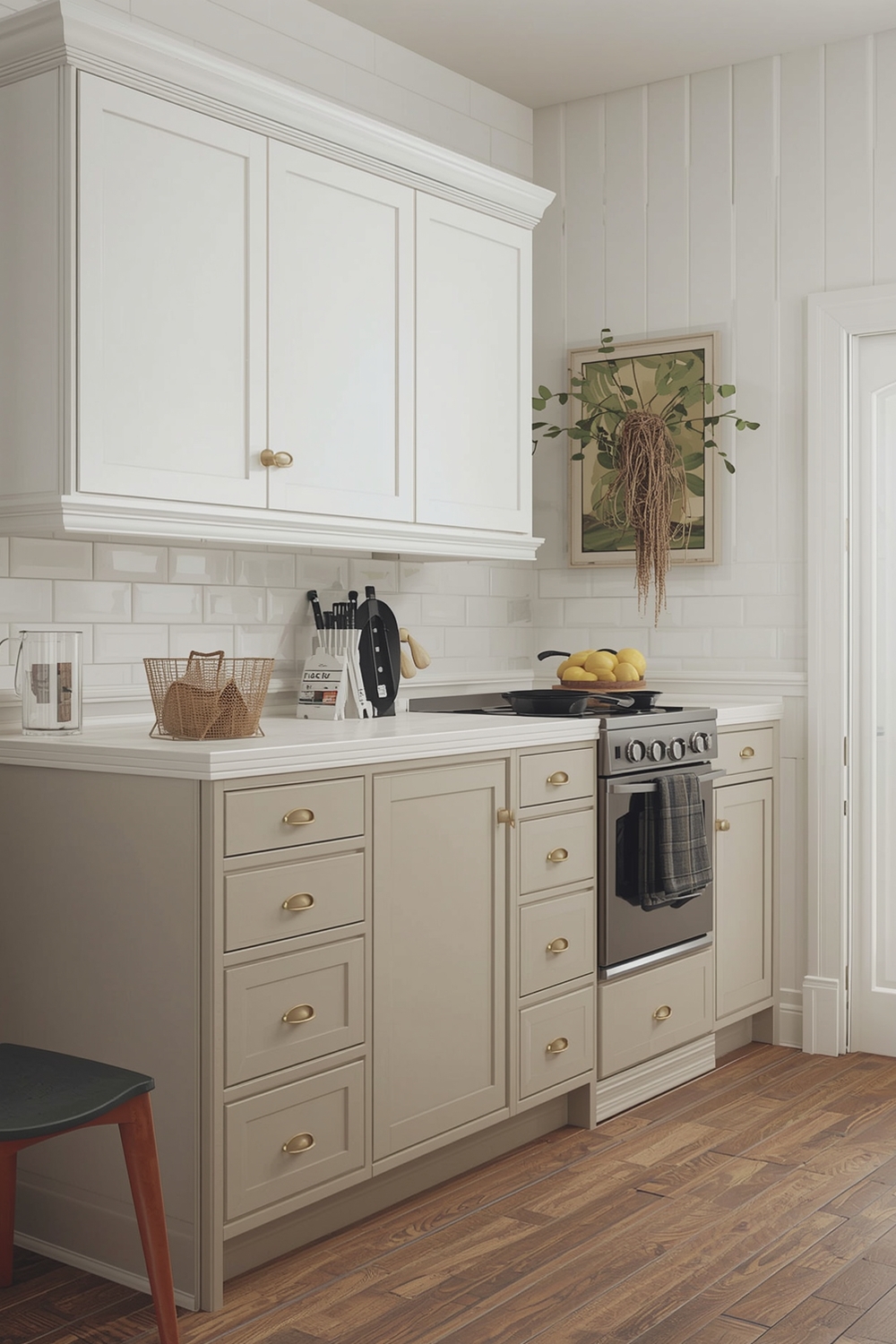 Two-toned Kitchen Cabinets for Open Spaces