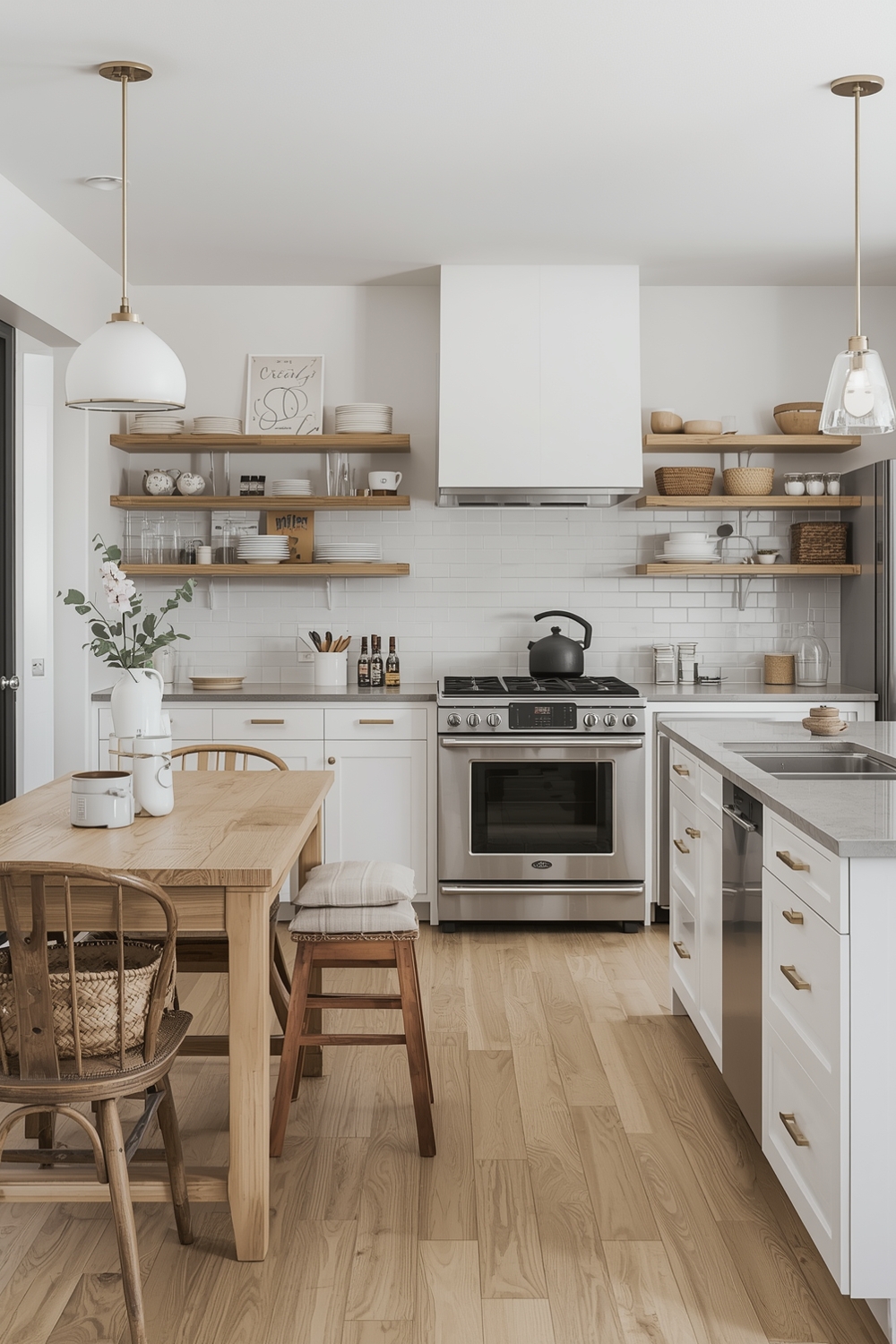 White Oak Kitchen Functional Layouts
