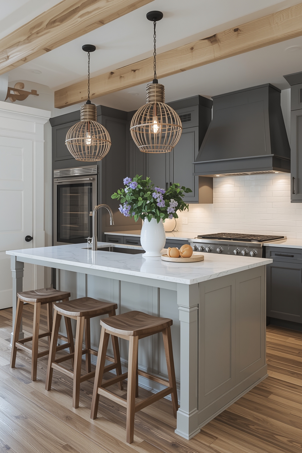 White Oak Kitchen Lighting Inspiration