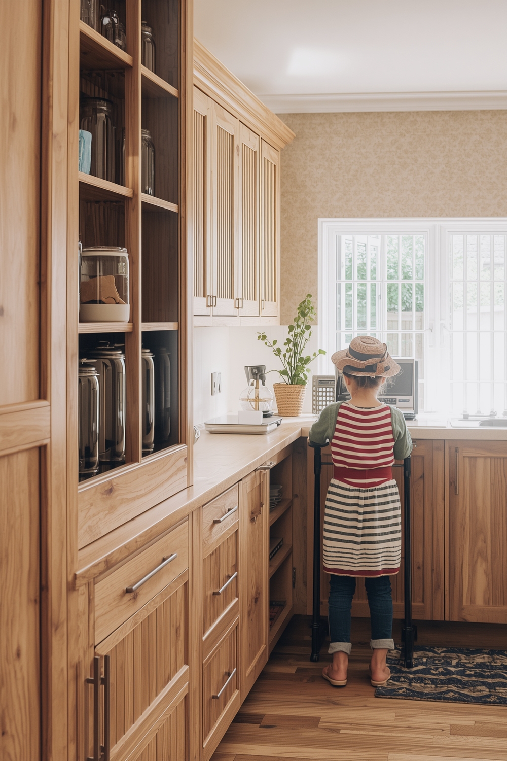 White Oak Kitchen Storage Solutions