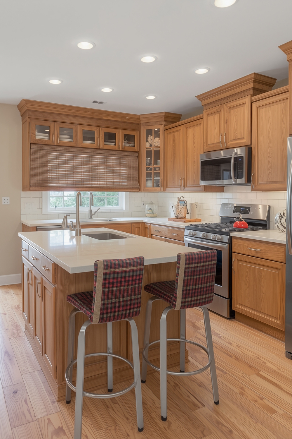 White Oak Kitchen U-Shaped Layout