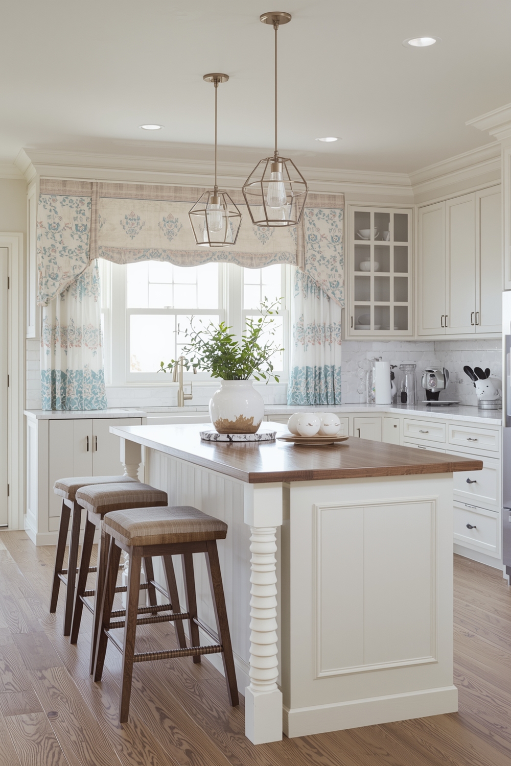 White Oak Kitchen with Breakfast Bar