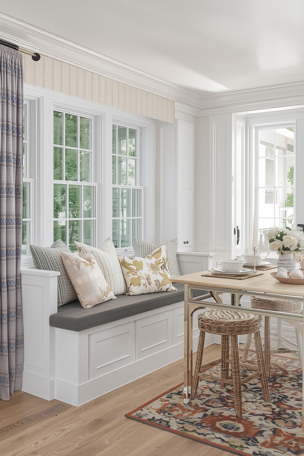 White Oak Kitchen with Breakfast Nook