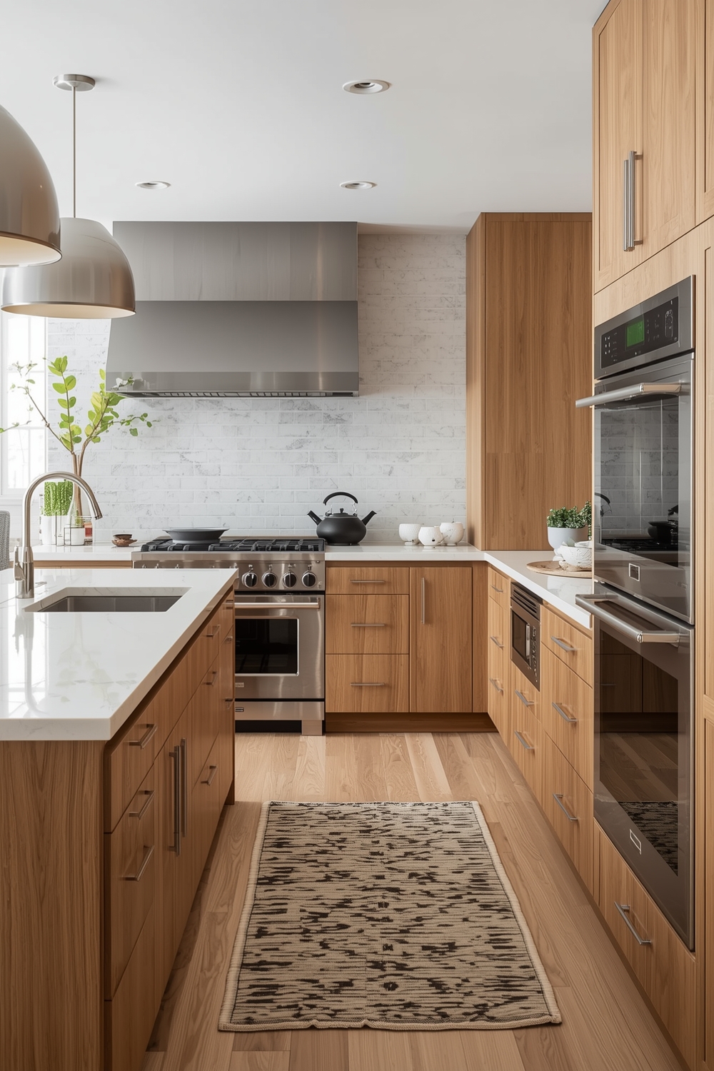 White Oak Kitchen with Contemporary Appliances