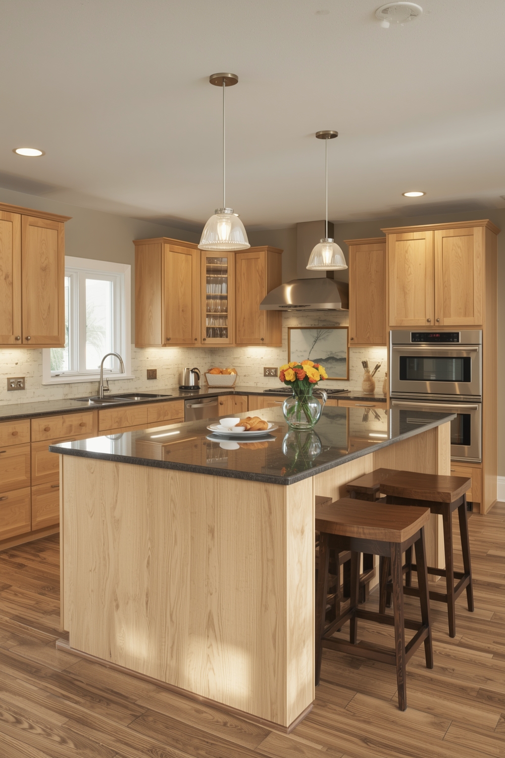 White Oak Kitchen with Island