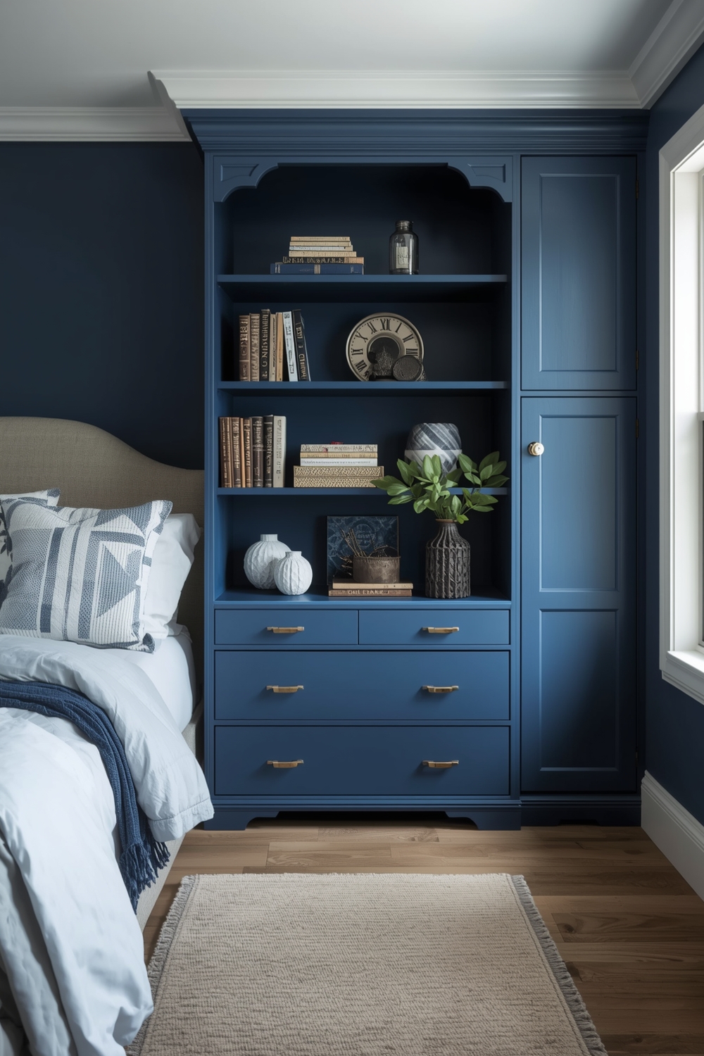 Blue Bedroom Storage Solutions