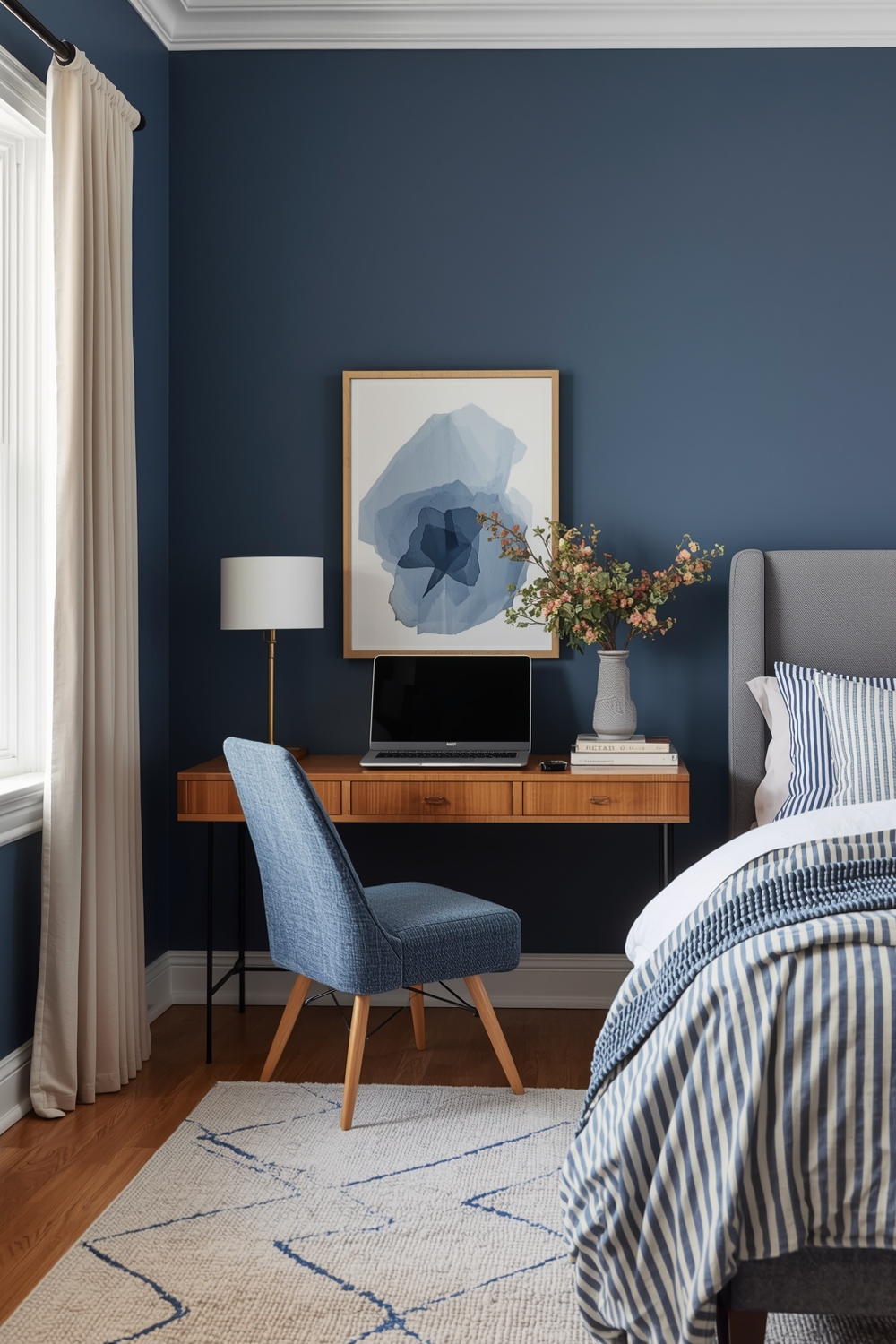 Blue Bedroom Workspace Layouts