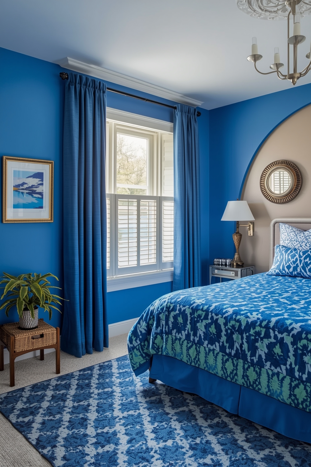 Bright Blue Bedroom Layouts