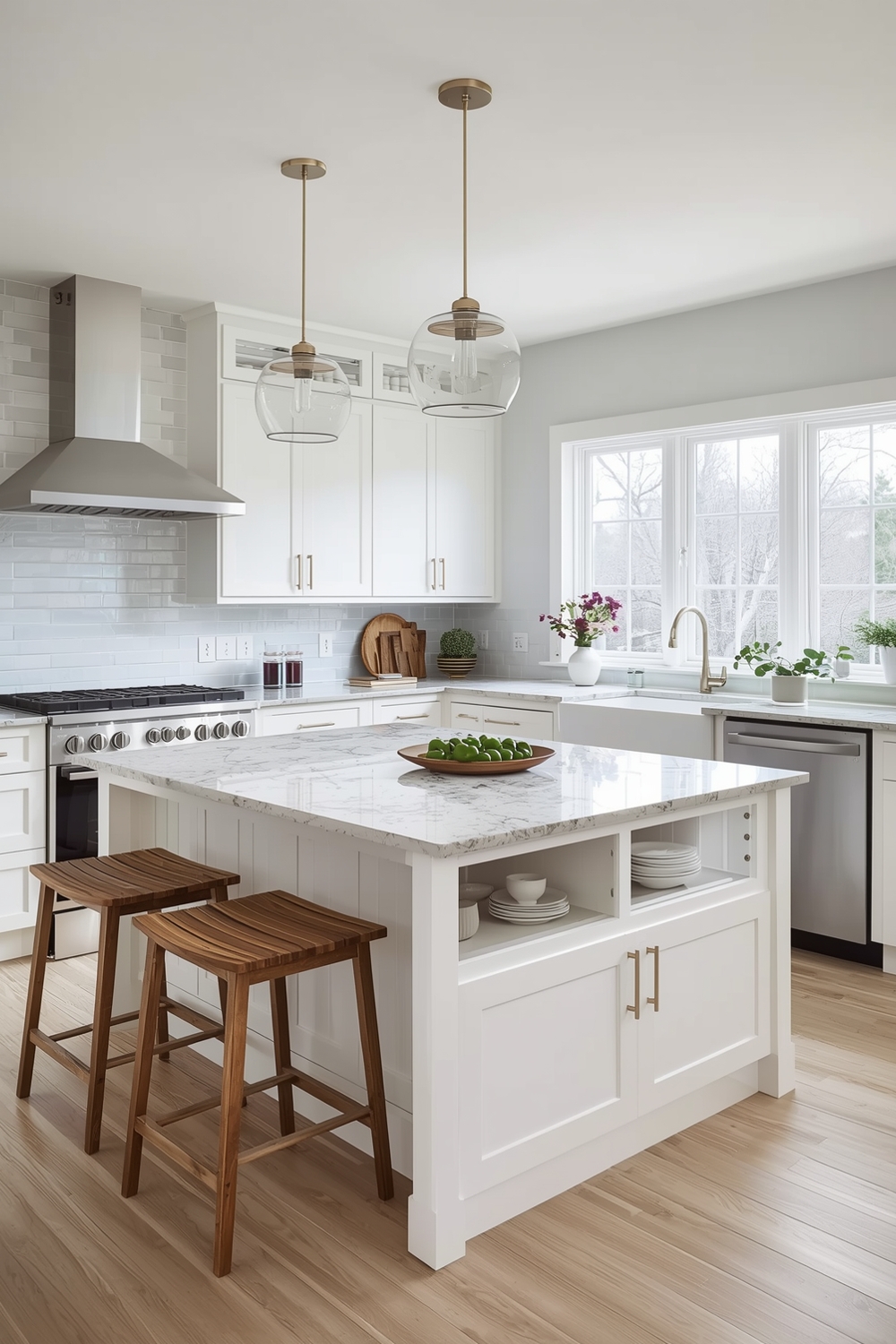 Bright Kitchen Island Layouts