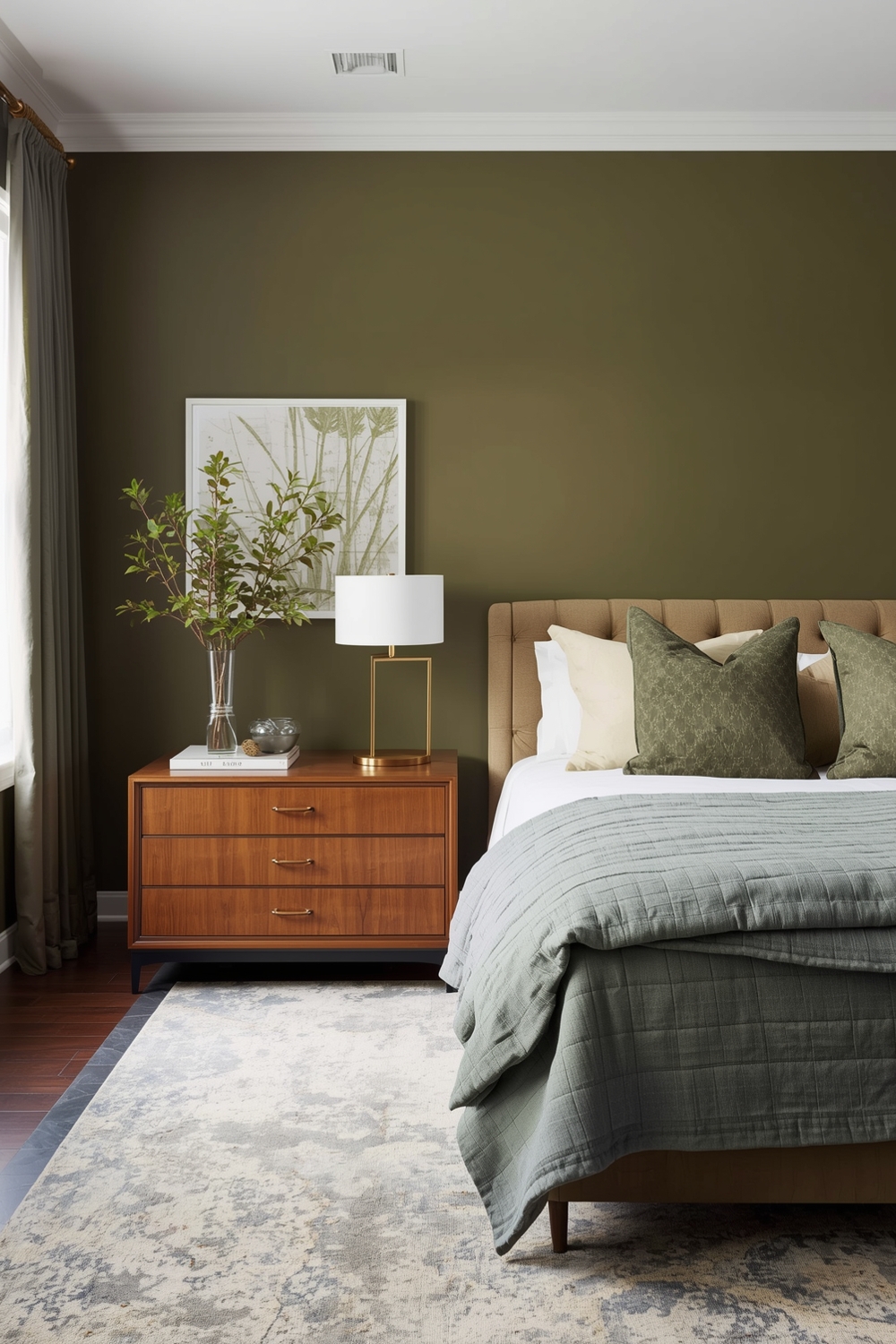 Bright Olive Green Bedroom Layouts