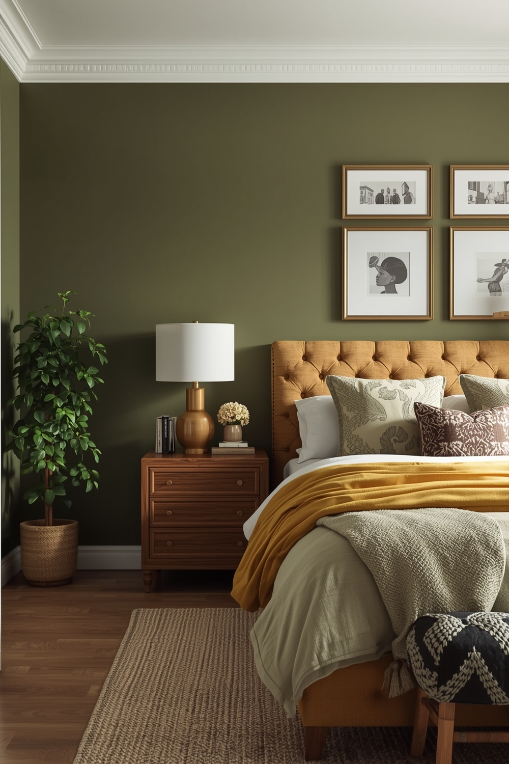Bright Olive Green Bedroom Layouts
