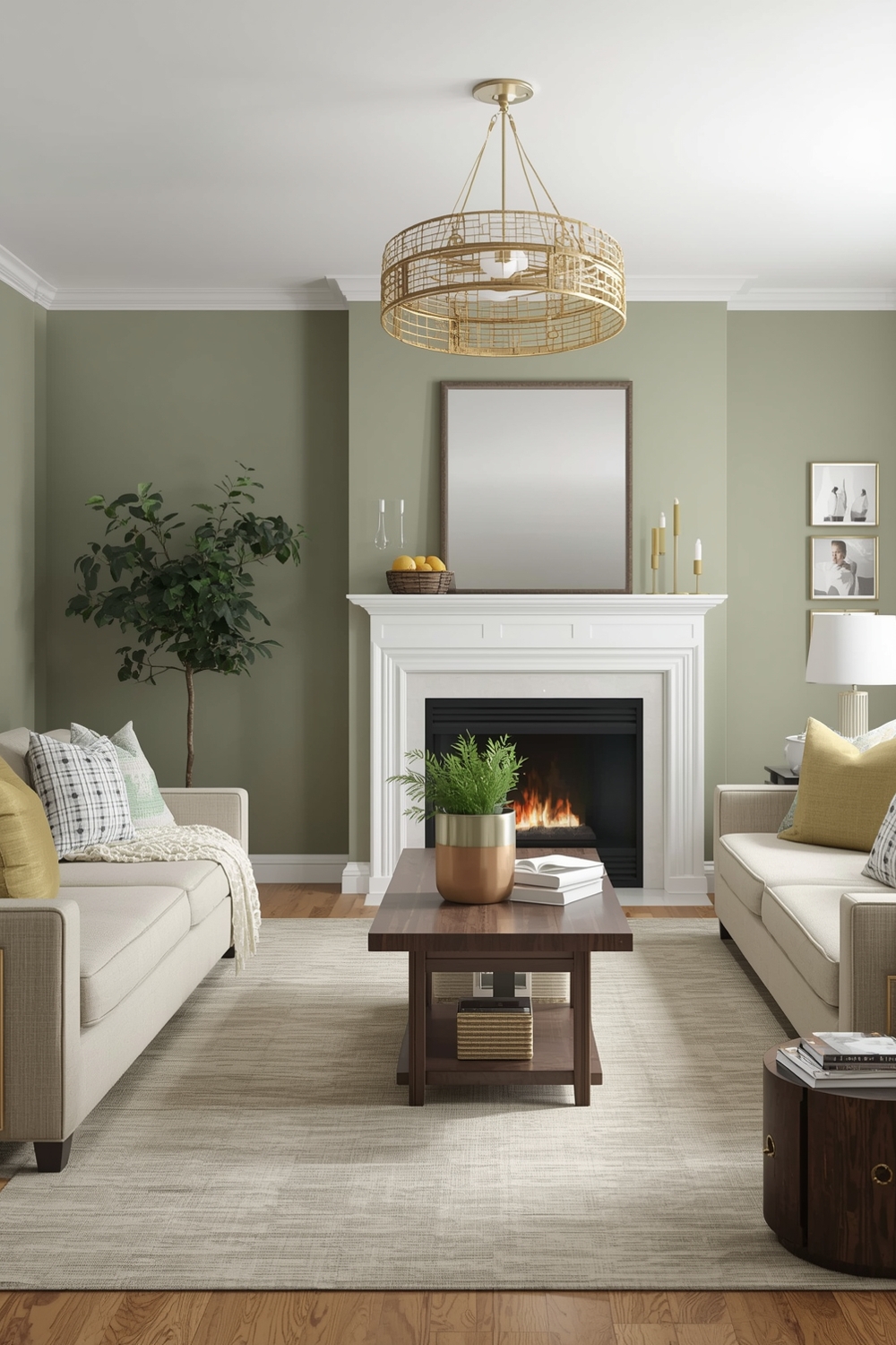 Bright Sage Green Living Room Layouts