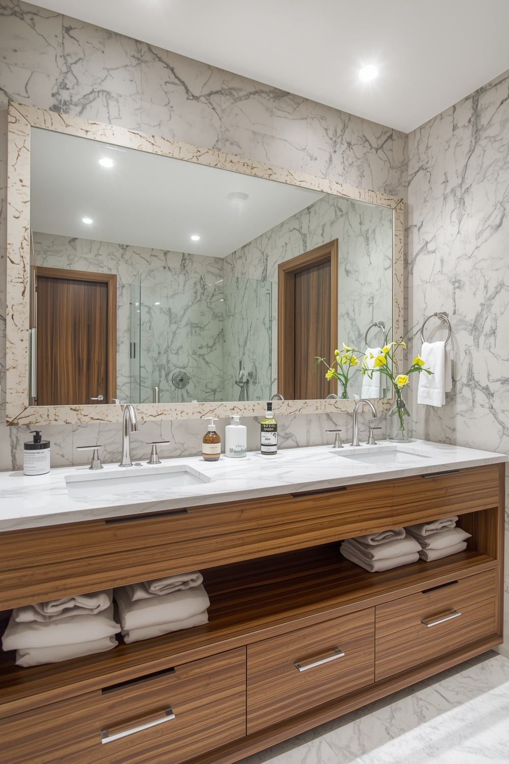 Contemporary Bathroom Mirror Layouts