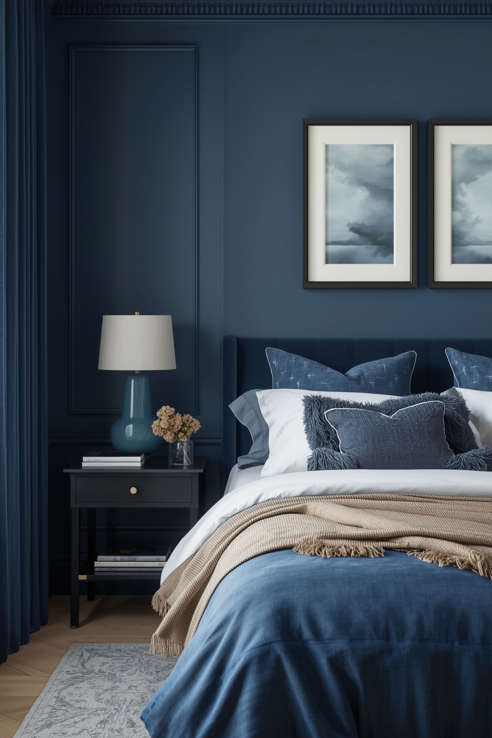 Contemporary Blue Bedroom Inspiration