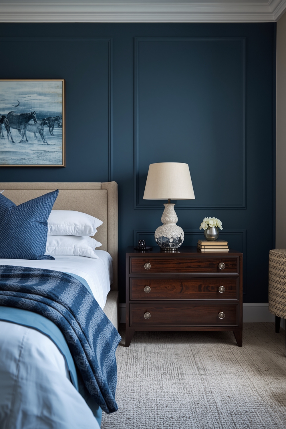 Contemporary Blue Bedroom Layouts