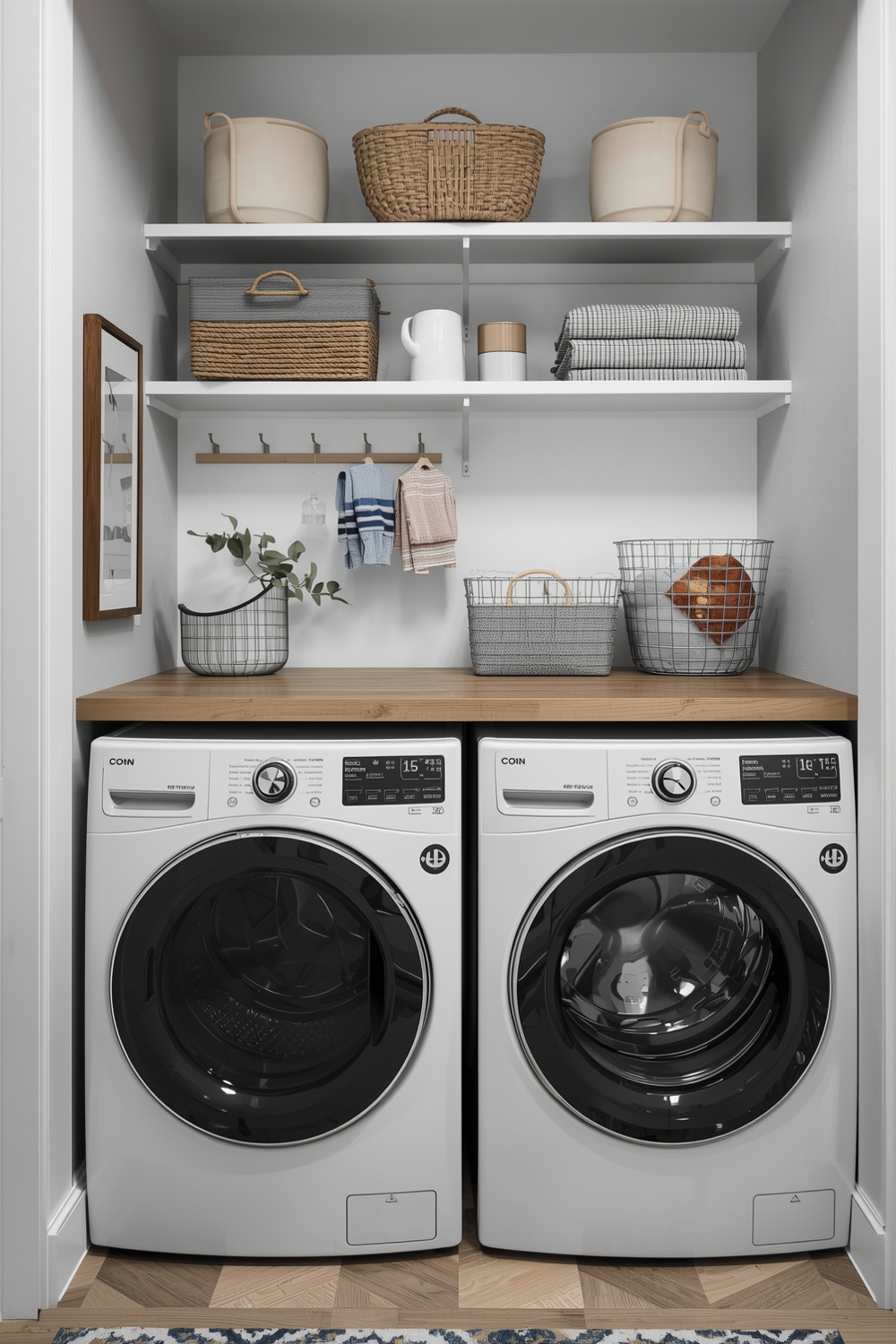 Contemporary Laundry Room Storage Solutions