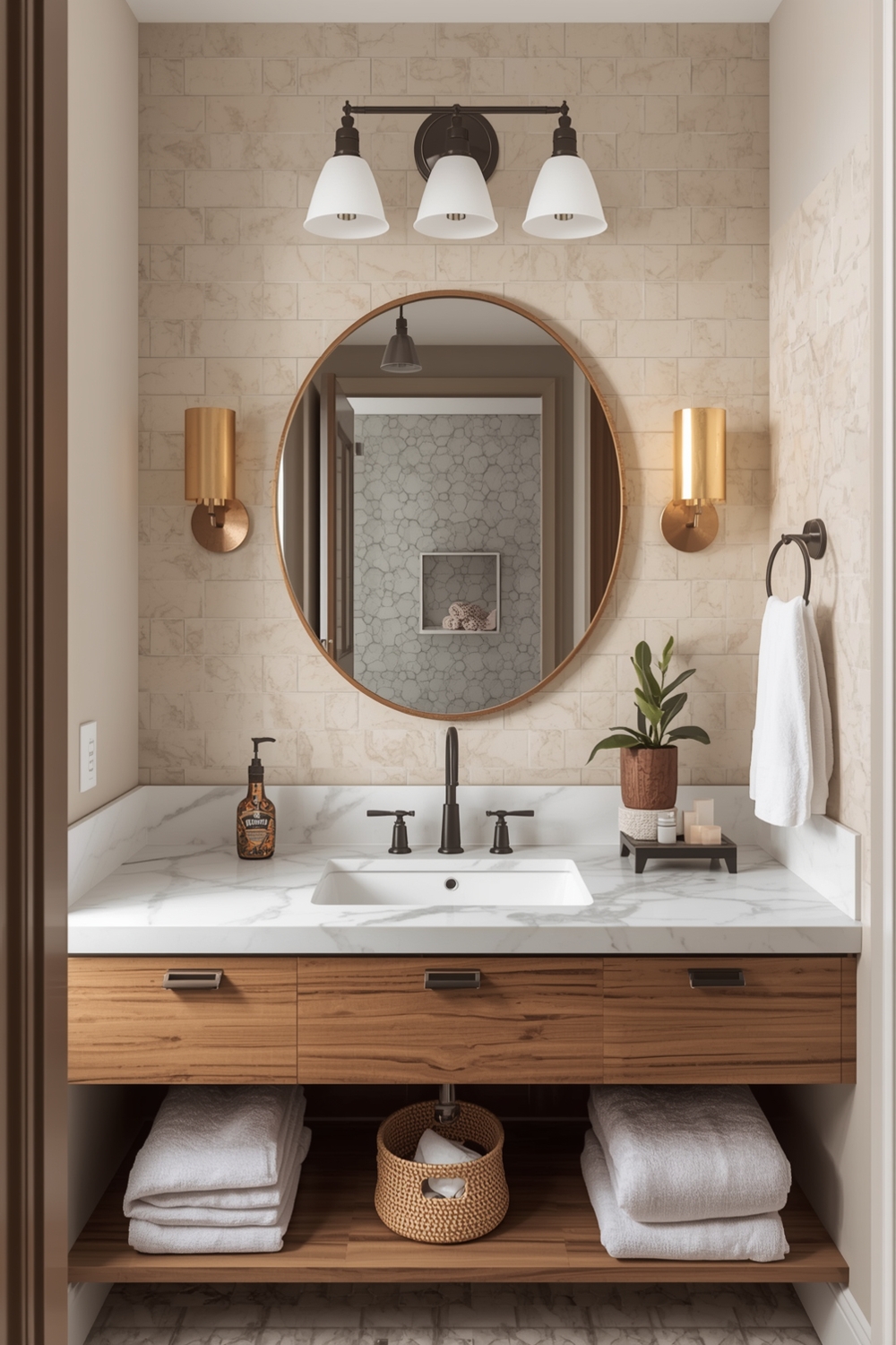 Cozy Bathroom Mirror Layouts