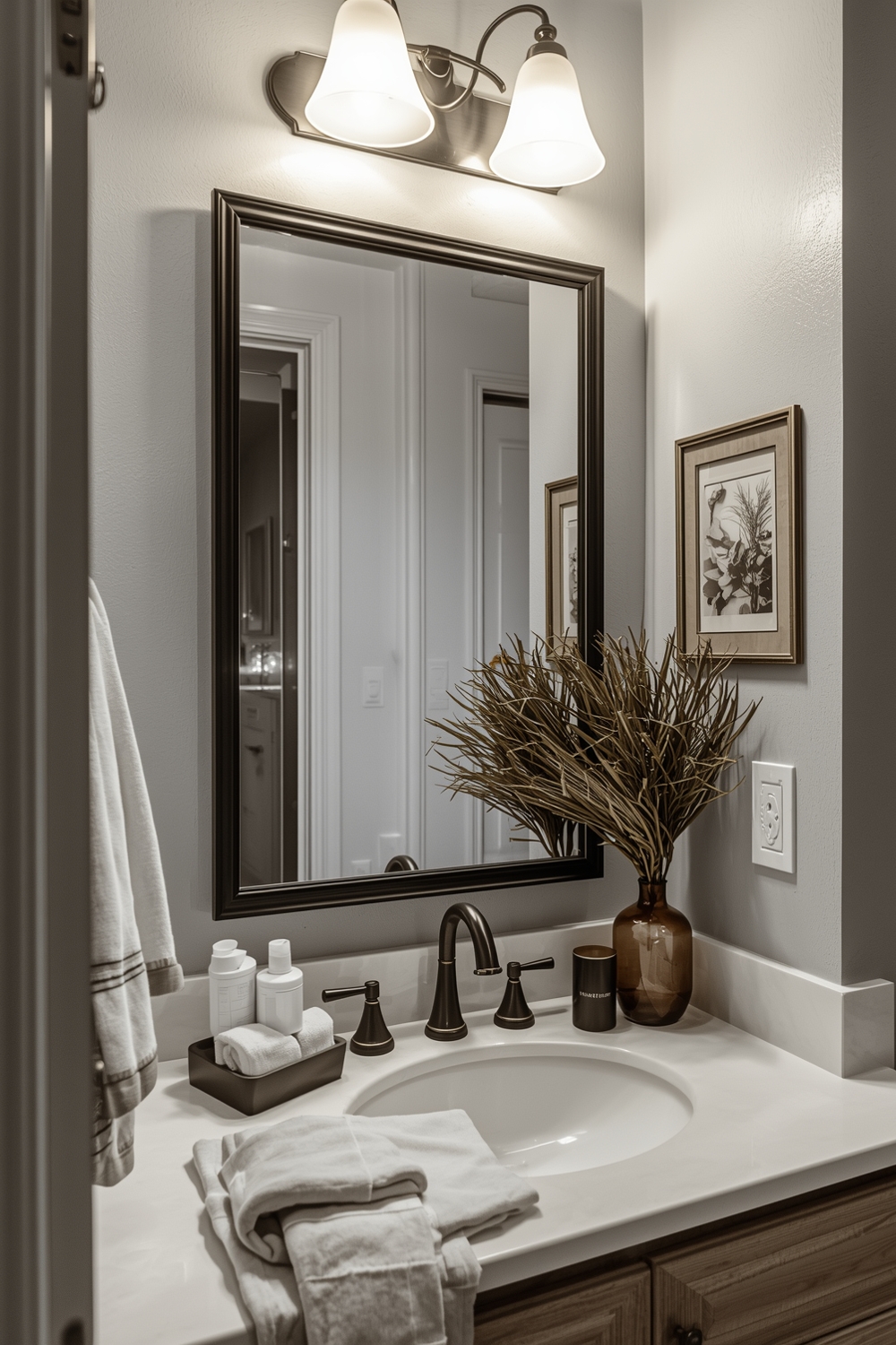 Cozy Bathroom Mirror Layouts