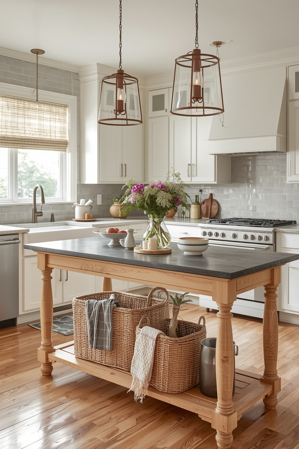 Cozy Kitchen Island Workspace