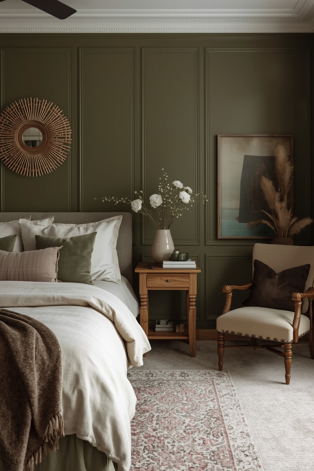 Cozy Olive Green Bedroom Designs
