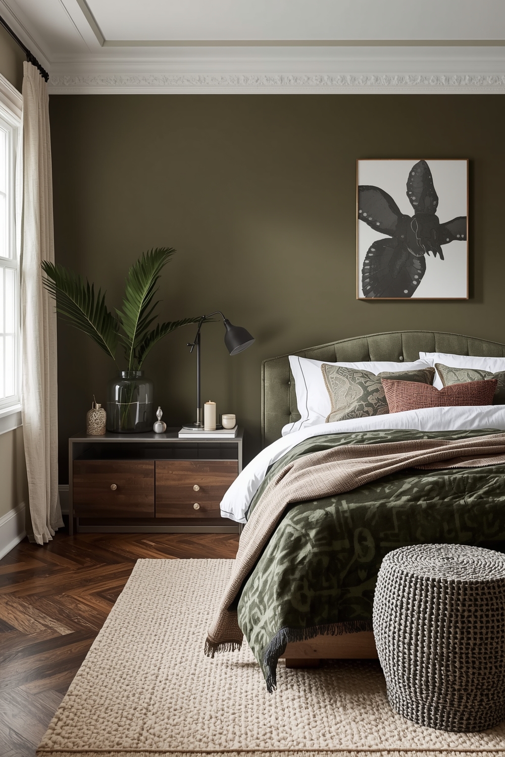 Cozy Olive Green Bedroom Layouts
