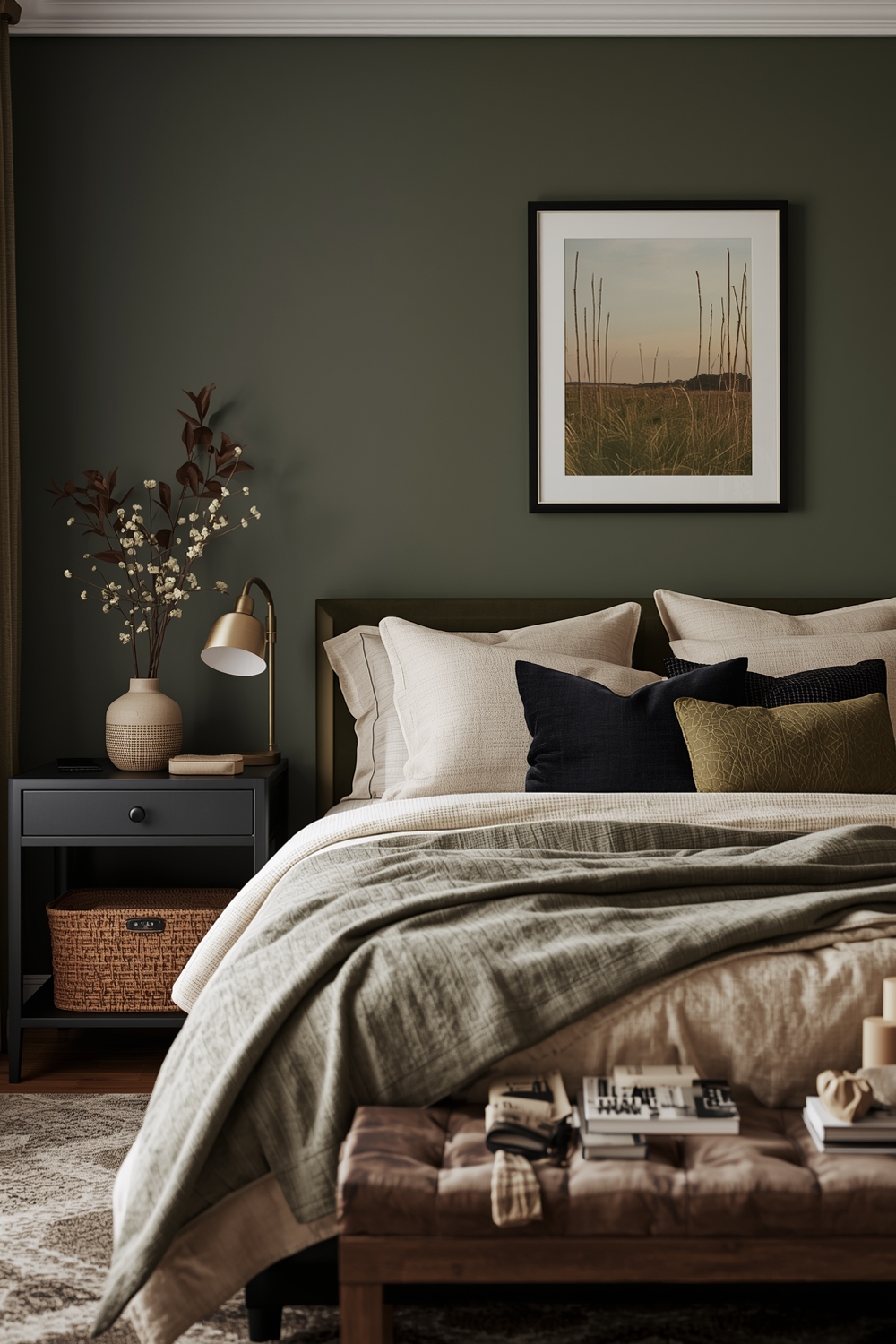 Cozy Olive Green Bedroom Layouts