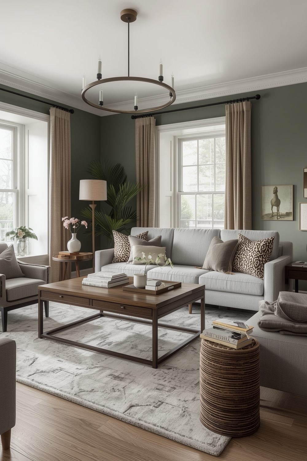 Cozy Sage Green Living Room Layouts