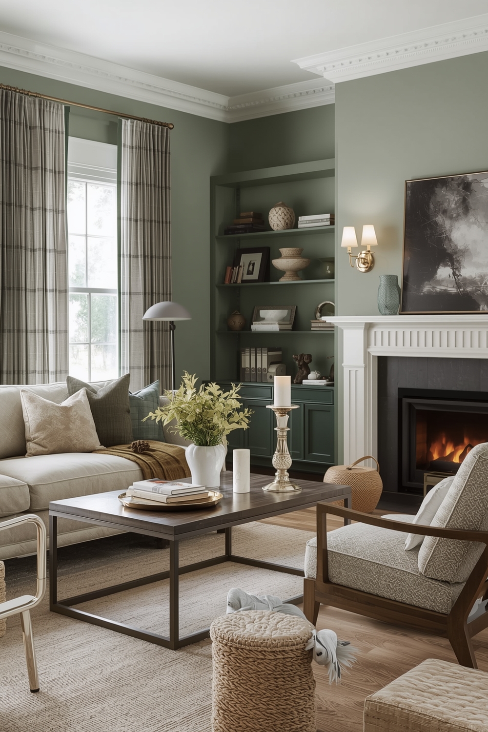 Cozy Sage Green Living Room Layouts
