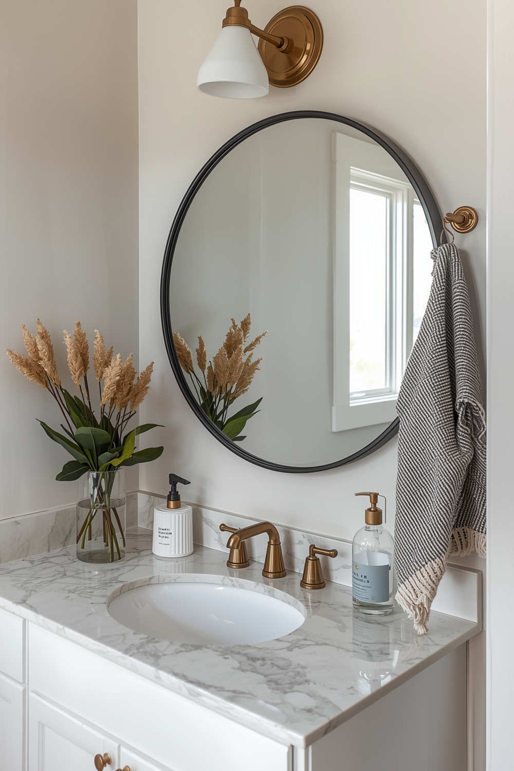 Functional Bathroom Mirror Workspace