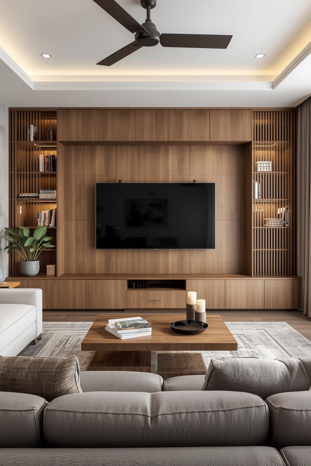 Functional Living Room TV Wall Designs