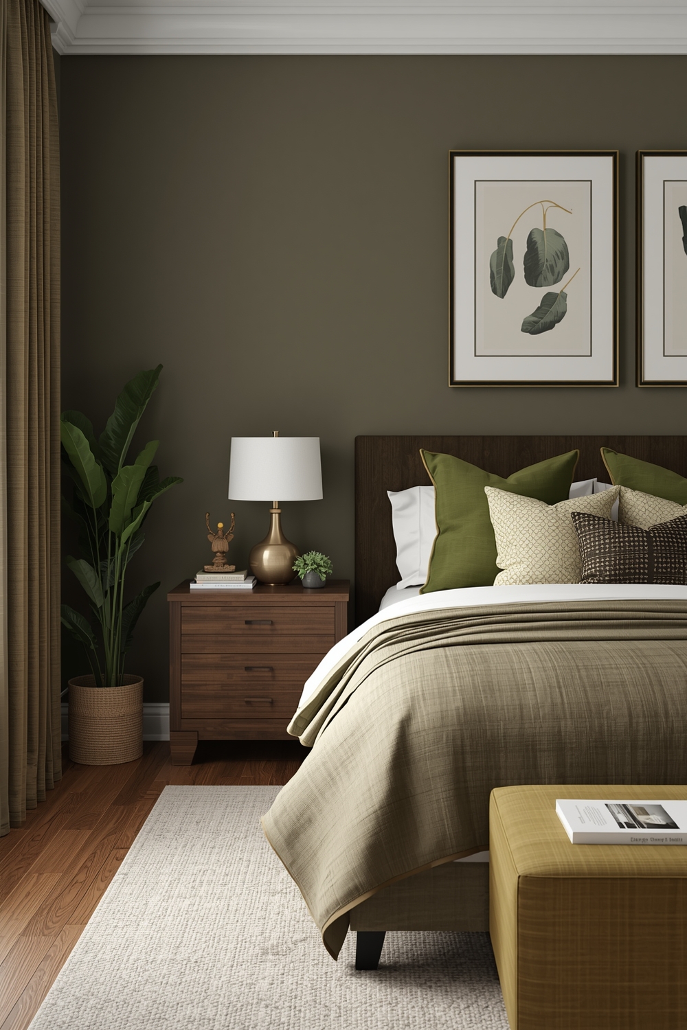 Functional Olive Green Bedroom Layouts